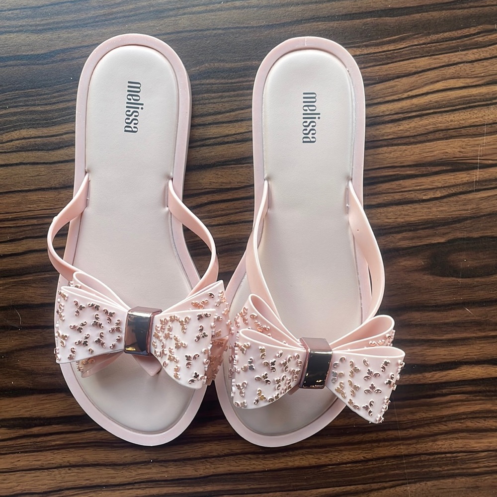 Melissa Womens Sandal, size 6 US womens, color pink.